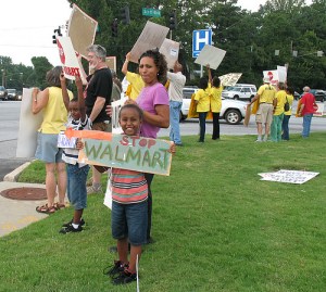 Good Growth DeKalb protests Walmart at Suburban Plaza on August 10, 2012